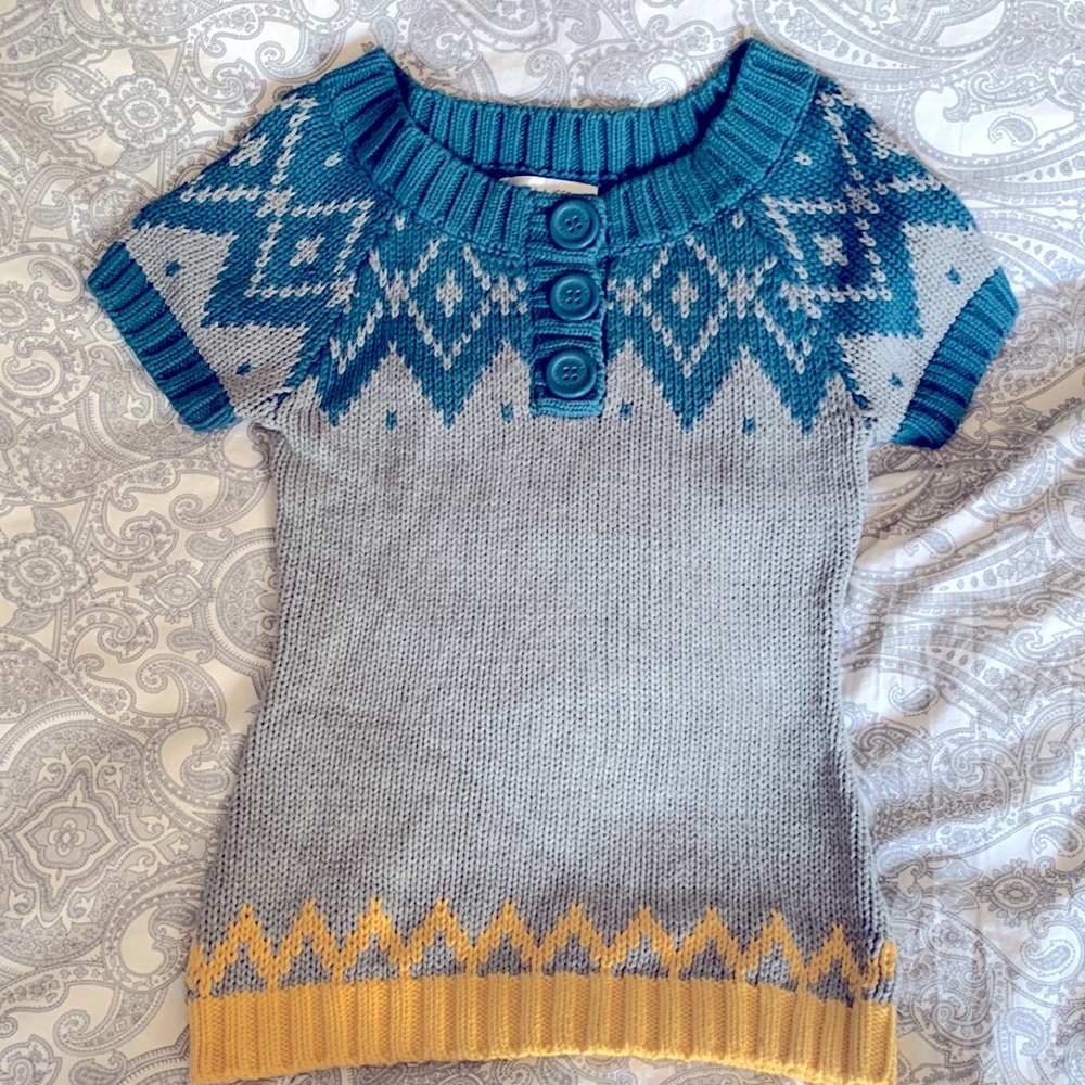 Paul and Joe for Target short sleeve fairisle knit sweater